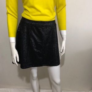 Holiday Decree Sparkle Sequin short skirt black size medium